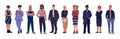 Diverse business characters. Office workers with equal opportunities, multicultural professional team. Vector corporate