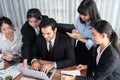 Diverse of business people discuss business. Habiliment Royalty Free Stock Photo