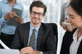 Diverse of business people discuss business. Habiliment Royalty Free Stock Photo