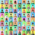 Diverse business people collage in flat design