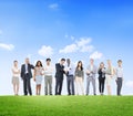 Diverse Business People Working Outdoors Royalty Free Stock Photo