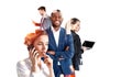 Diverse business team in city Royalty Free Stock Photo