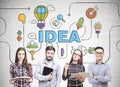 Diverse business team thinking, idea Royalty Free Stock Photo