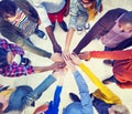 Diverse and Casual People and Togetherness Concept Royalty Free Stock Photo