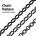 Diverse Chain Pattern Template - Seamless Vector Design
