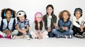 Diverse Children Smiling Studio PortraitConcept Royalty Free Stock Photo