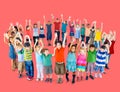 Diverse Children Standing Circle Friendship Concept