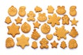 Diverse Christmas gingerbread cookies, festive sweetness