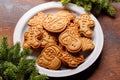 Diverse Christmas gingerbread cookies, festive sweetness