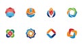 Diverse Collection of Abstract Vector Logo Designs Royalty Free Stock Photo