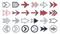 Diverse arrow collection, pointers and direction indicators, graphic elements vector design Generative AI
