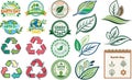 Earth Day Icons and Logos Sustainability and Eco Themes Royalty Free Stock Photo