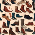 Diverse Collection of Men's Shoes and Sneakers