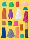 A diverse collection of skirts Royalty Free Stock Photo