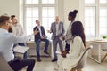 Diverse corporate business team having a discussion during a work meeting in the office Royalty Free Stock Photo