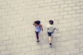 Diverse couple working out together Royalty Free Stock Photo