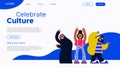 Diverse culture landing page template concept Royalty Free Stock Photo