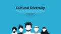 Diverse culture landing page template concept Royalty Free Stock Photo