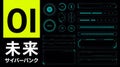 Diverse Cyberpunk HUD UI Elements - Futuristic Sci-Fi Interface Graphics Pack Royalty Free Stock Photo
