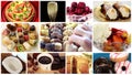 Diverse desserts collage