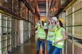 Diverse factory warehouse working team working together as teamwork Royalty Free Stock Photo