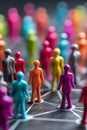 Diverse Figures Representing Community in Modern Connectivity Infrastructure Symbolizing Networks Royalty Free Stock Photo