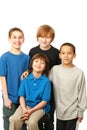 Diverse group of boys Royalty Free Stock Photo