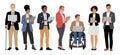 Diverse group of business people using laptops Royalty Free Stock Photo