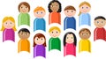 Diverse Group of Children/eps Royalty Free Stock Photo