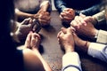 Diverse Group Of Christian People Praying Together Royalty Free Stock Photo