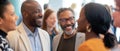 A Diverse Group Engaged In A Professional Conference, Actively Exchanging Ideas