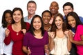 Diverse group of friends talking and laughing Royalty Free Stock Photo
