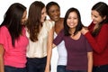 Diverse group of women laughing and talking. Royalty Free Stock Photo