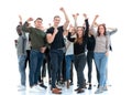 Diverse group of happy young people standing together Royalty Free Stock Photo