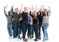 Diverse group of happy young people standing together Royalty Free Stock Photo