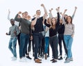 Diverse group of happy young people standing together Royalty Free Stock Photo