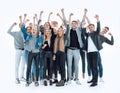 diverse group of happy young people standing together Royalty Free Stock Photo