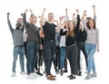 diverse group of happy young people standing together Royalty Free Stock Photo