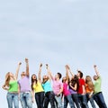 Diverse group of kids at summer camp Royalty Free Stock Photo