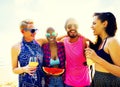 Diverse Group People Beach Party Dancing Concept Royalty Free Stock Photo