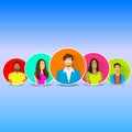 Diverse Group Of People Icon Avatar Man And Woman Royalty Free Stock Photo