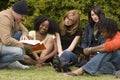 Diverse group of people reading and studying. Royalty Free Stock Photo