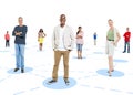 Diverse Group of People Standing Individual Concept