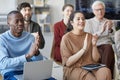 Audience Applauding at Seminar Royalty Free Stock Photo