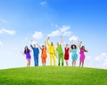 Diverse Group Success Winning Celebration Cheerful Concept Royalty Free Stock Photo