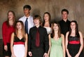 Diverse group of teens performing Royalty Free Stock Photo