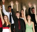 Diverse group of teens performing Royalty Free Stock Photo