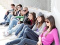 Diverse group of teens students Royalty Free Stock Photo