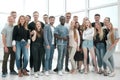 diverse group of young people standing together. Royalty Free Stock Photo