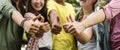 Diverse Group Young People Thumb Up Concept Royalty Free Stock Photo